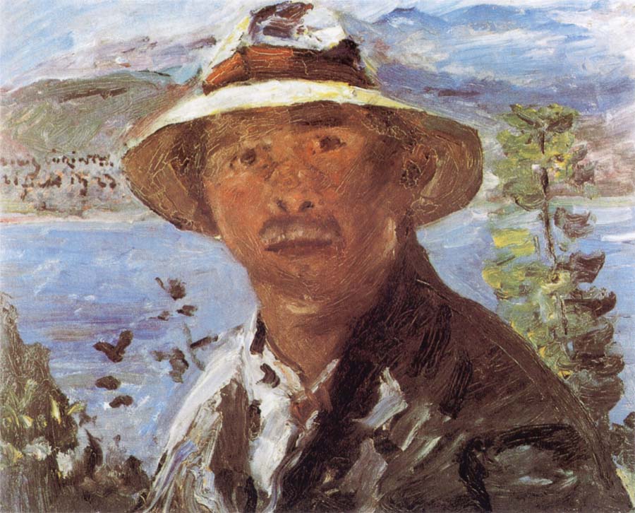 Self Portrait with Straw Hat